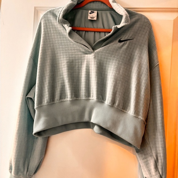 Nike Tops - Nike Women's light Blue Cropped Sweatshirt
